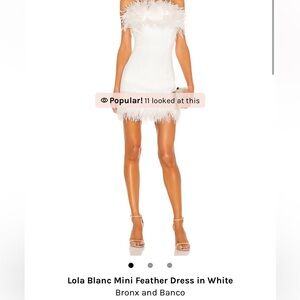 Bronx and Banco Lola Blanc Mini Feather Dress
